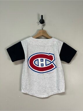 Kids Vintage Montreal Canadiens Baseball Jersey
